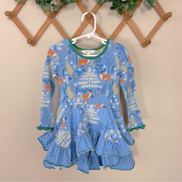 Matilda Jane Other - MATILDA JANE | Light Blue Long Sleeve Dress with Deer Print Size 2